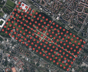2D-Rasterpunkte für den Großen Garten Dresden